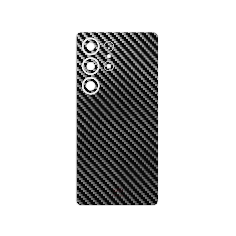 برچسب پوششی ماهوت مدل Glossy-Silver-Fiber مناسب برای گوشی موبایل سامسونگ Galaxy S25 Ultra