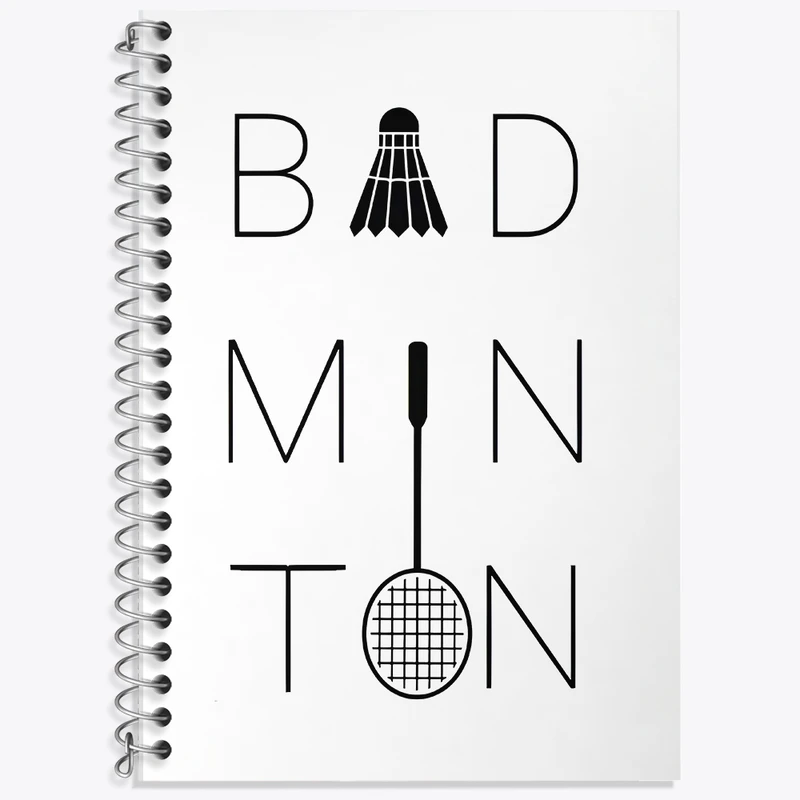 دفتر زبان 50 برگ خندالو مدل سه خط طرح بدمینتون کد F12000