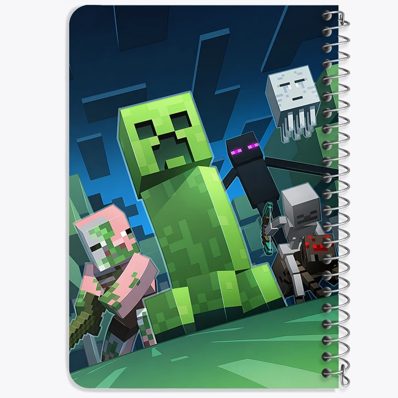 دفتر یادداشت 50 برگ خندالو طرح ماینکرافت (Minecraft) کد F14079