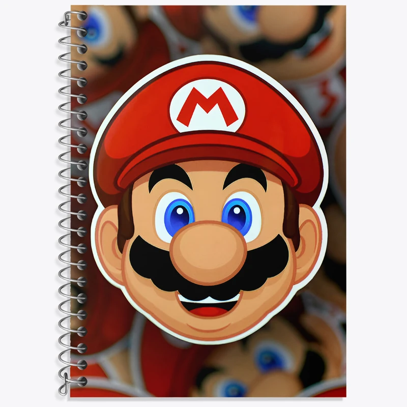 دفتر زبان 50 برگ خندالو مدل دو خط طرح (Mario) سوپر ماریو کد N8948