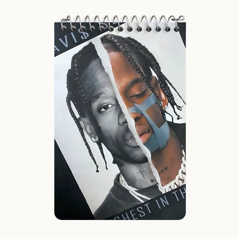 دفتر یادداشت 50 برگ خندالو طرح تراویس اسکات (Travis Scott) کد F6890