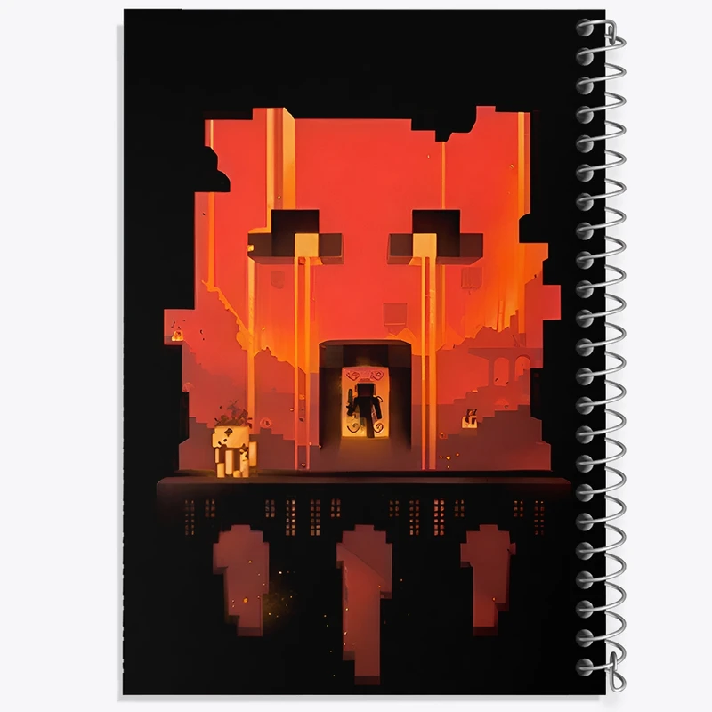 دفتر شطرنجی 50 برگ خندالو طرح ماینکرافت (Minecraft) کد F3486