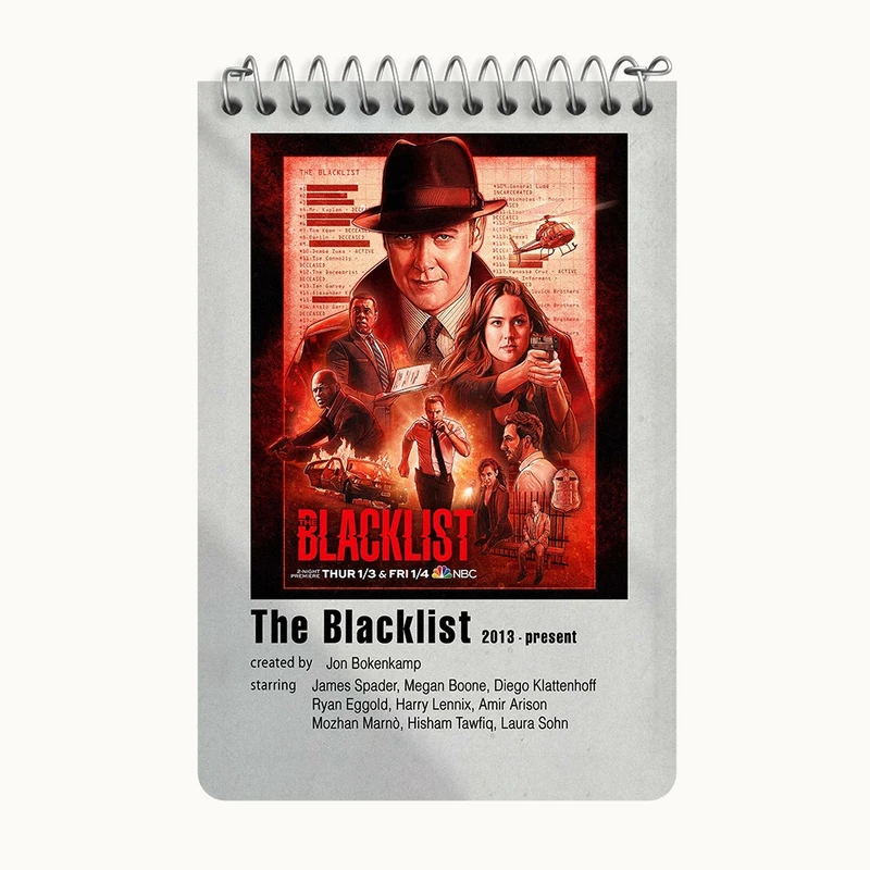 دفتر یادداشت 50 برگ خندالو طرح فهرست سیاه (The Blacklist) کد F11286