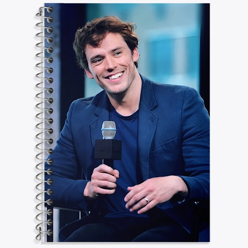 دفتر زبان 50 برگ خندالو مدل سه خط طرح سم کلفلین (Sam Claflin) کد F10248