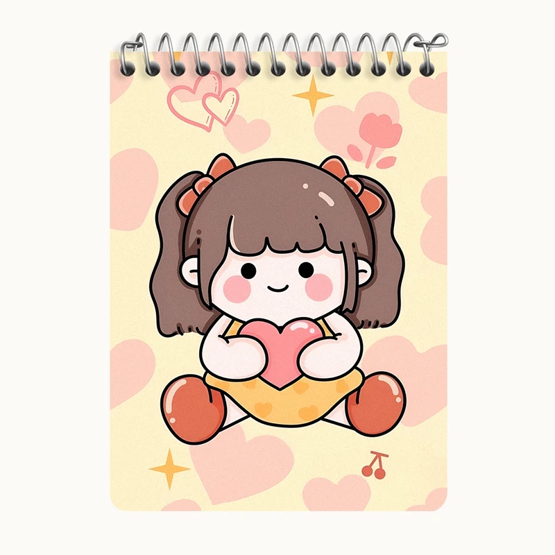 دفتر یادداشت 50 برگ خندالو طرح دخترانه کیوت کد N3917