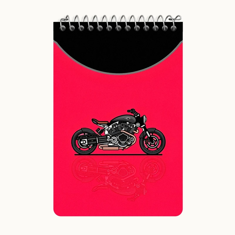 دفتر یادداشت 50 برگ خندالو طرح موتور سیکلت کد F4629