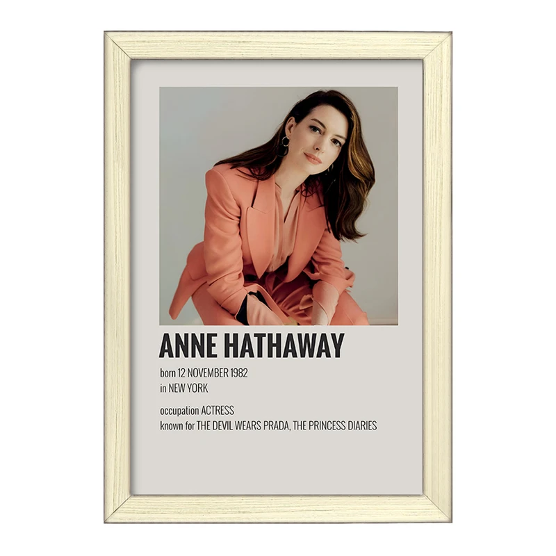 تابلو خندالو طرح آن هاتاوی (Anne Hathaway) کد F13151