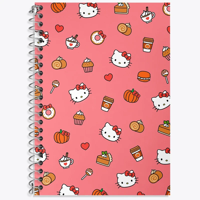 دفتر زبان 50 برگ خندالو مدل سه خط طرح هلو کیتی (Hello Kitty) کد N9096