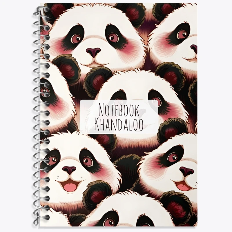 دفتر لغت 50 برگ خندالو طرح پترن پاندا کد N7230