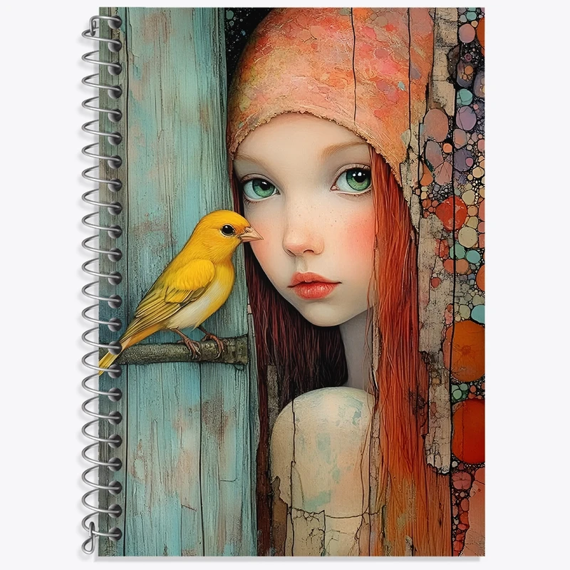 دفتر زبان 50 برگ خندالو مدل سه خط طرح دخترانه کد N9386