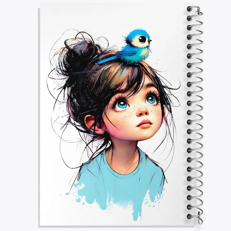 دفتر ژورنال نویسی 50 برگ خندالو مدل نقطه ای طرح دخترانه کد F3831