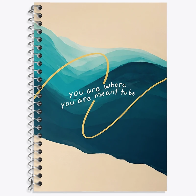دفتر لغت 50 برگ خندالو طرح You Are Where You Are Meant To Be کد N6014