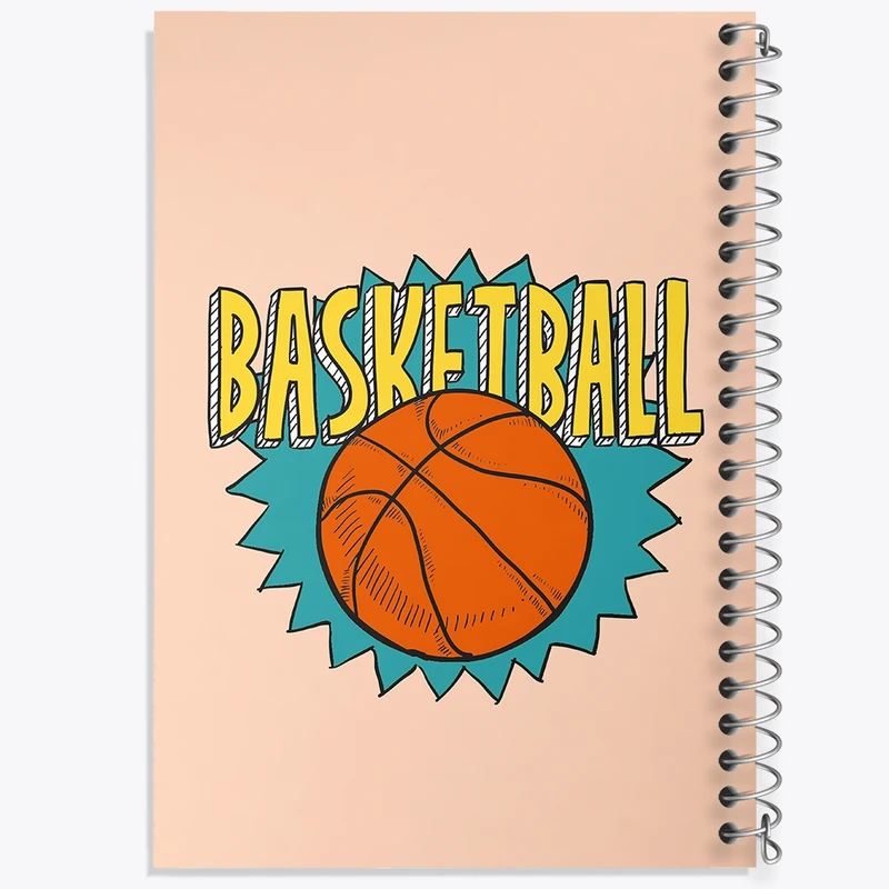 دفتر طراحی 50 برگ خندالو طرح بسکتبال Basketball کد 26454