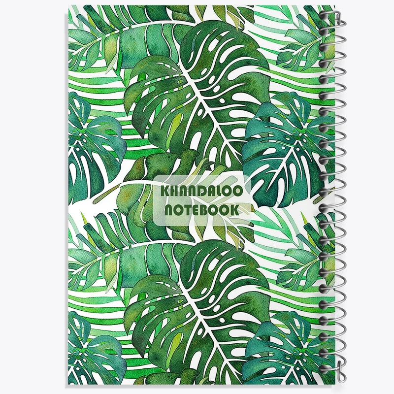 دفتر ژورنال نویسی 50 برگ خندالو مدل نقطه ای طرح برگ انجیری کد N8890