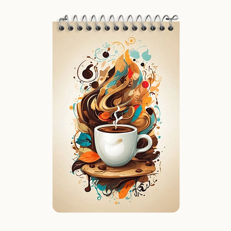 دفتر یادداشت 50 برگ خندالو طرح فنجان قهوه کد F5921