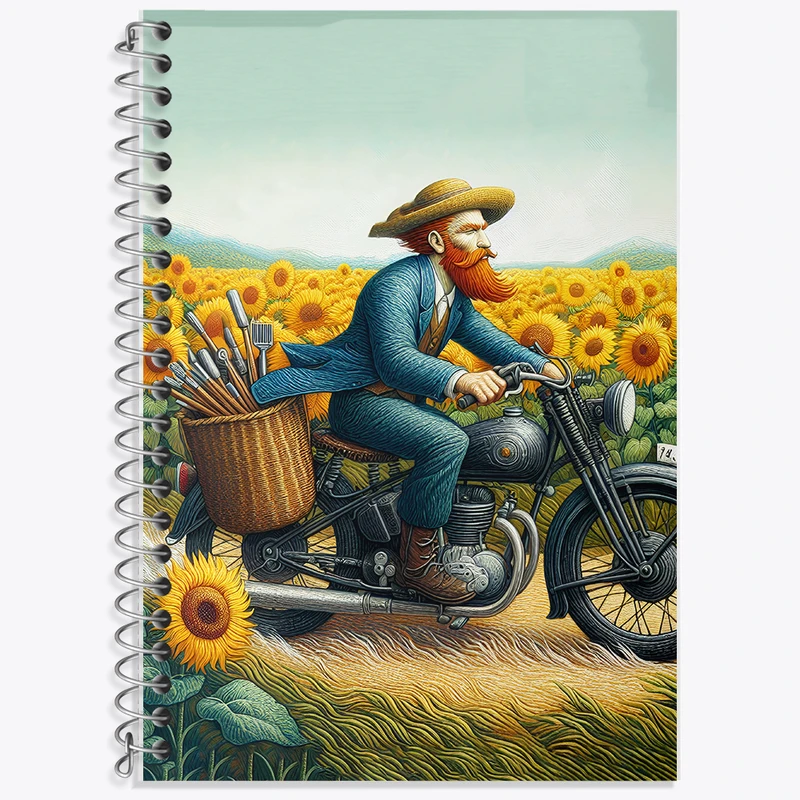 دفتر نت موسیقی 50 برگ خندالو طرح ونسان ونگوگ کد F8781