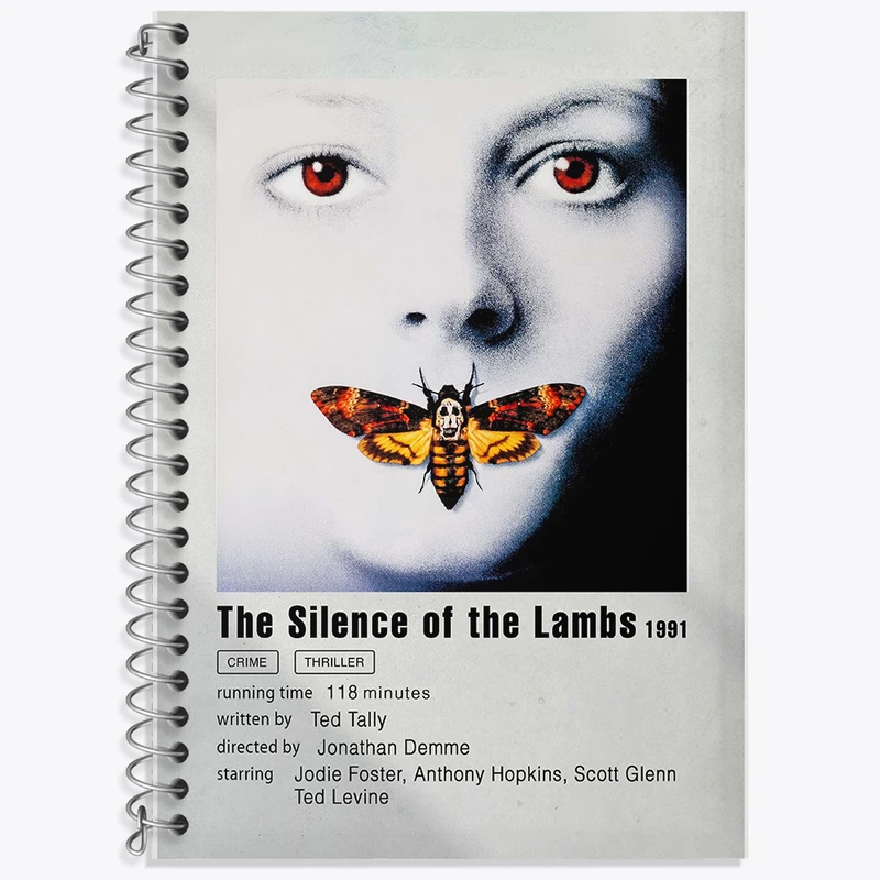 دفتر زبان 50 برگ خندالو مدل دو خط طرح سکوت بره‌ها (The Silence of the Lambs) کد F11312