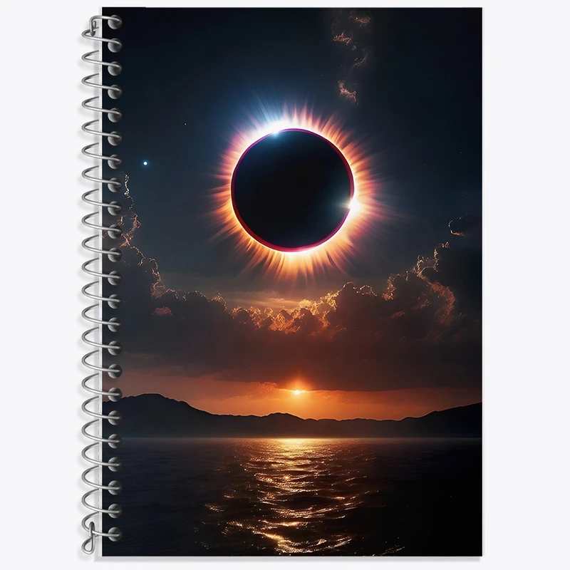 دفتر زبان 50 برگ خندالو مدل دو خط طرح کسوف کد F11985