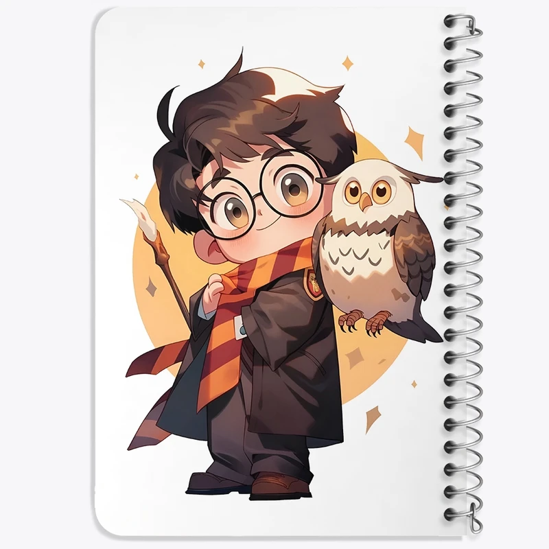 دفتر یادداشت 50 برگ خندالو طرح هری پاتر (Harry Potter) کد N3545
