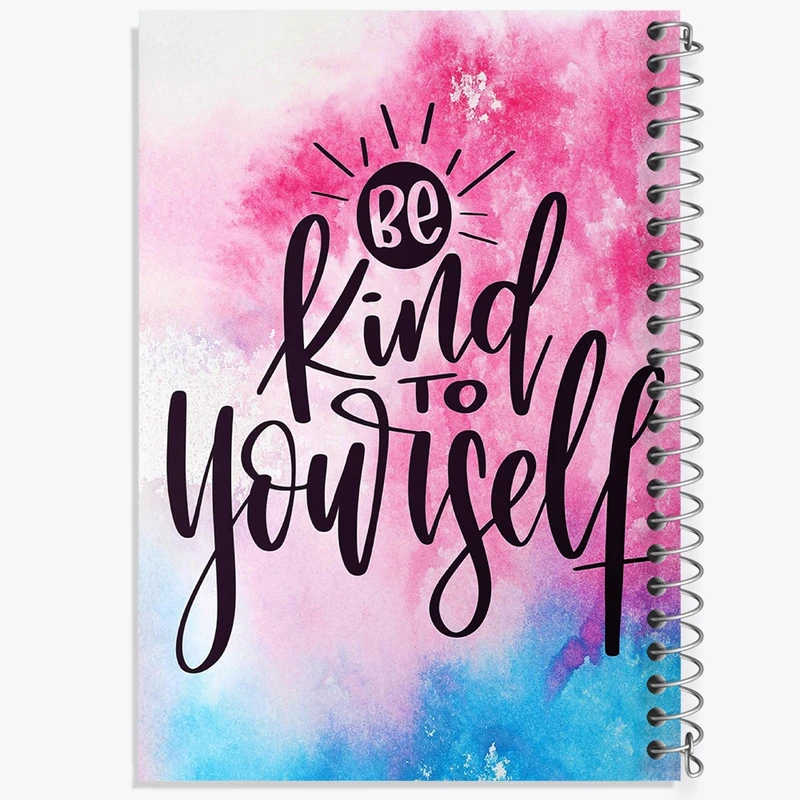 دفتر ژورنال نویسی 50 برگ خندالو مدل نقطه ای طرح Be Kind To Your Self کد F11400