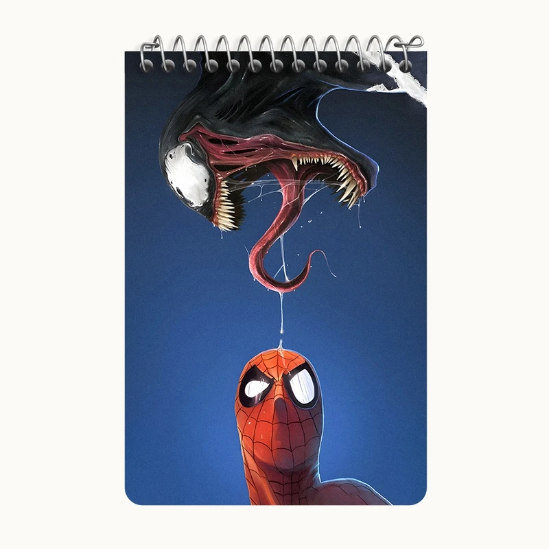 دفتر یادداشت 50 برگ خندالو طرح ونوم و مرد عنکبوتی کد F10515