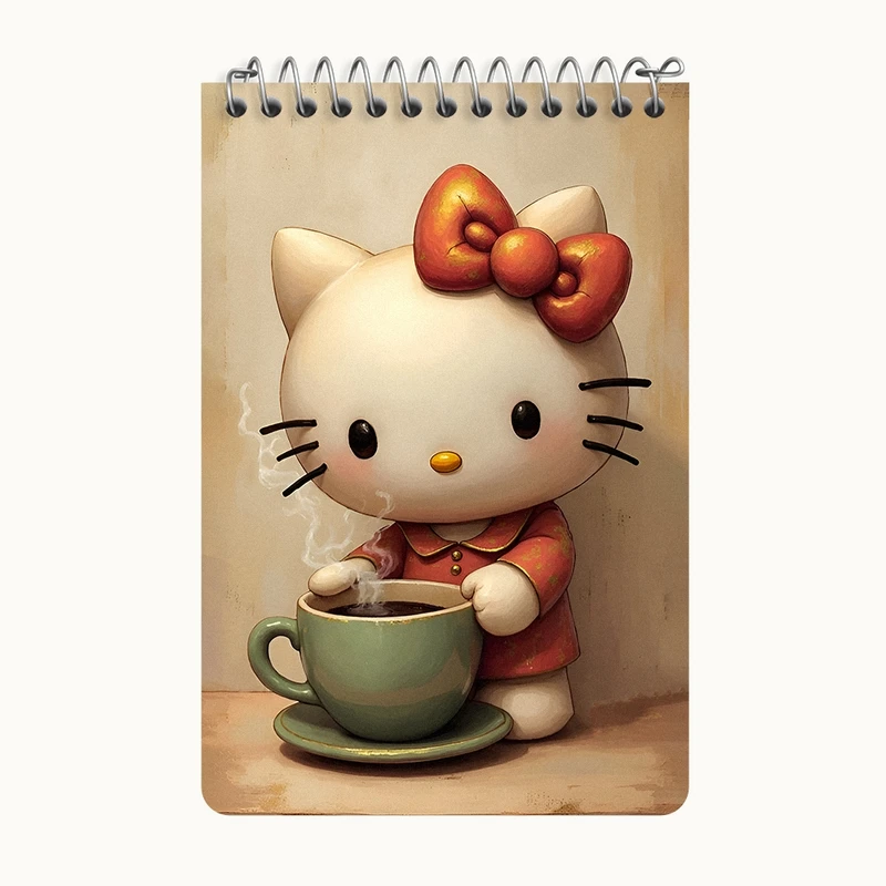 دفتر یادداشت 50 برگ خندالو طرح هلو کیتی (Hello Kitty) کد F11704