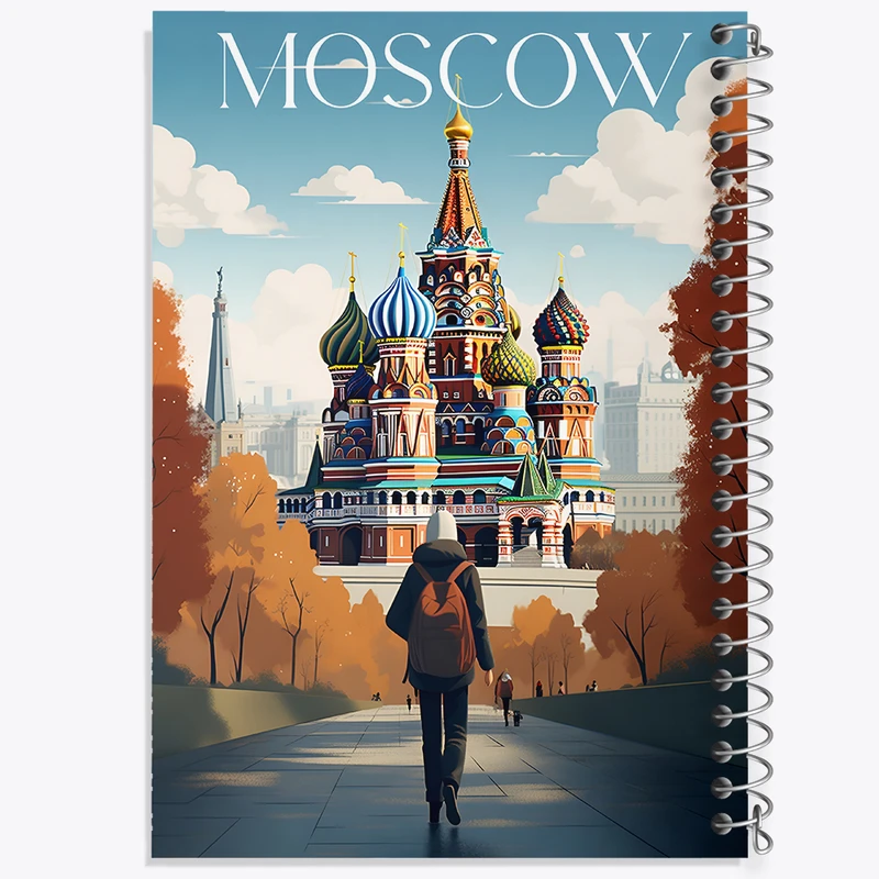 دفتر مشق 100 برگ خندالو طرح مسکو (Moscow) کد F4939