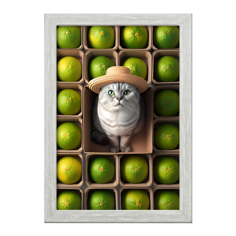 تابلو خندالو طرح گربه بامزه کد F7951