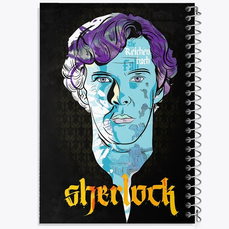 دفتر طراحی 50 برگ خندالو طرح شرلوک هولمز کد F883