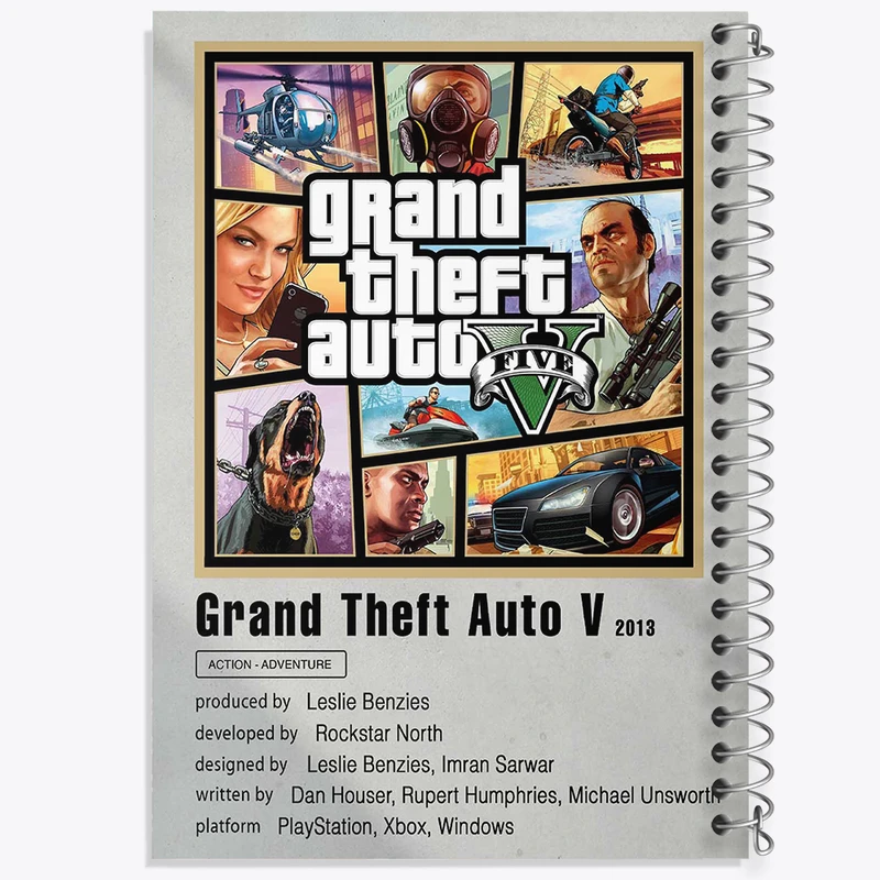 دفتر مشق 100 برگ خندالو طرح Grand Theft Auto کد F11249
