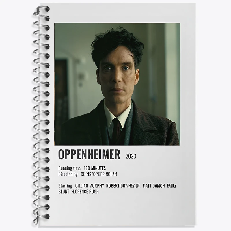 دفتر زبان 50 برگ خندالو مدل دو خط طرح اوپنهایمر (Oppenheimer) کد F13295