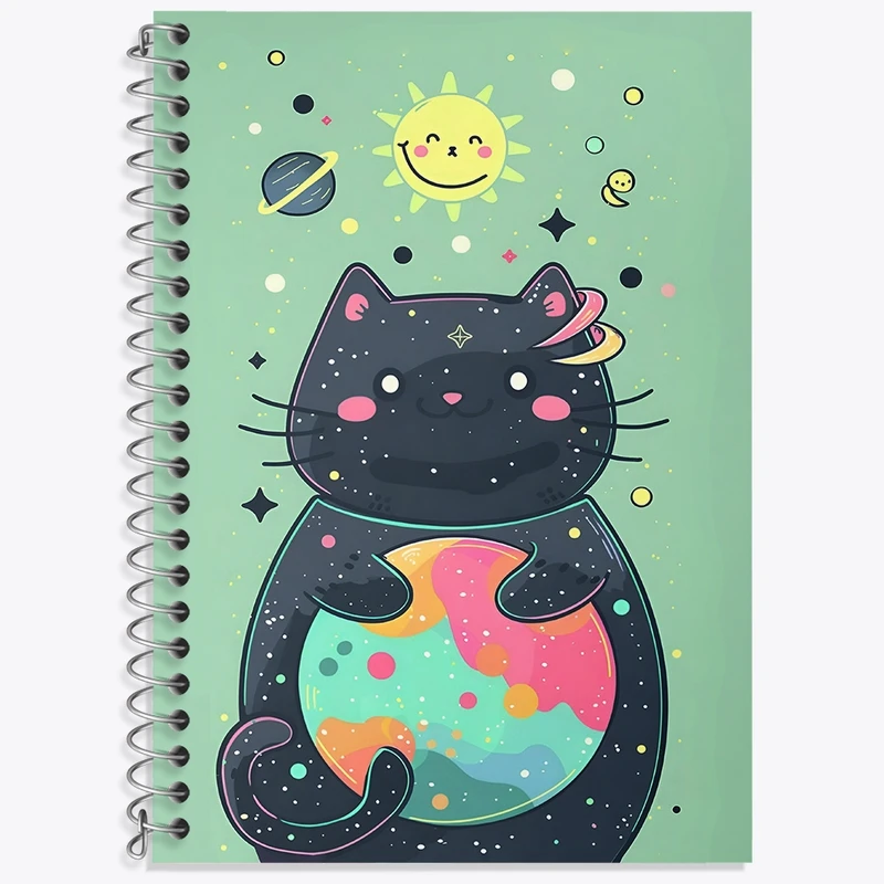 دفتر لغت 50 برگ خندالو طرح گربه ی فضایی کد F4240