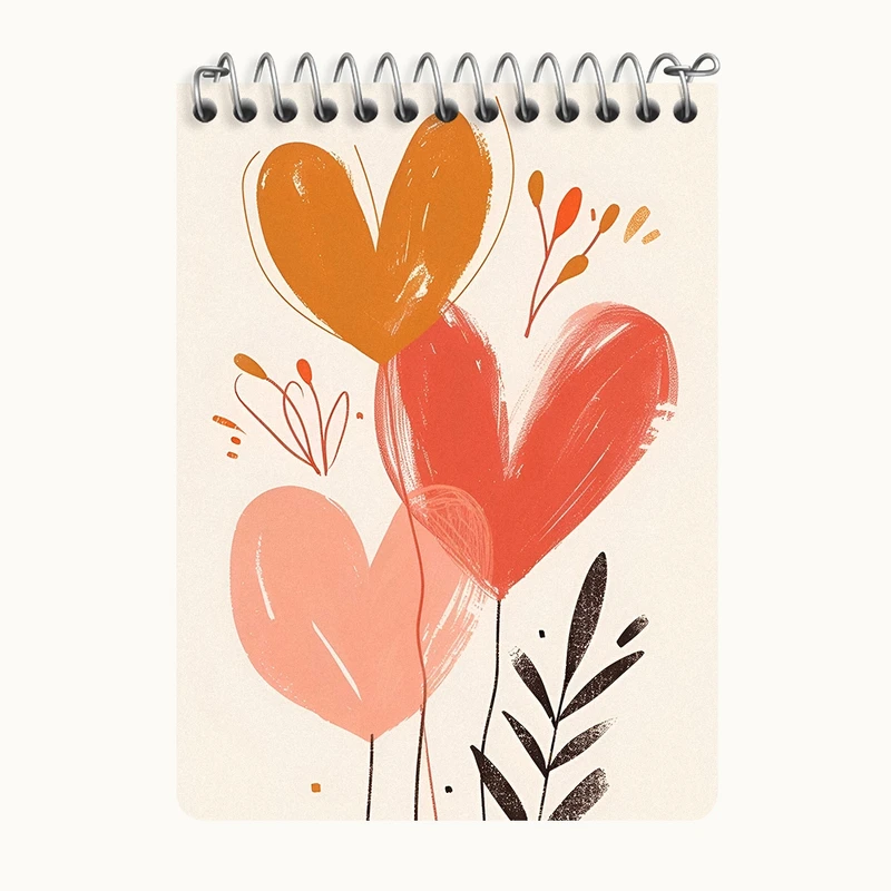 دفتر یادداشت 50 برگ خندالو طرح شاخه قلبی کد N6826