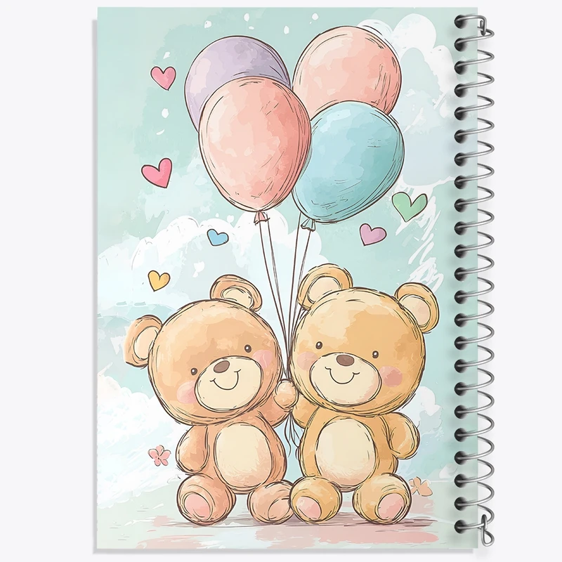 دفتر ژورنال نویسی 50 برگ خندالو مدل نقطه ای طرح خرس های بامزه کد N6922