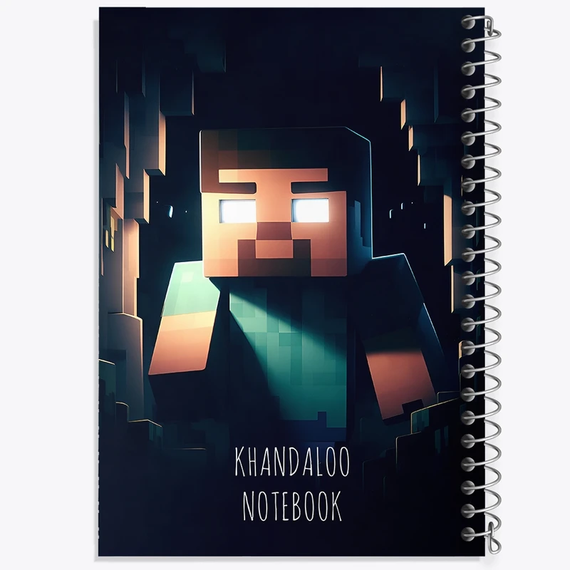 دفتر ژورنال نویسی 50 برگ خندالو مدل نقطه ای طرح بازی ماینکرافت (Minecraft) کد N8727