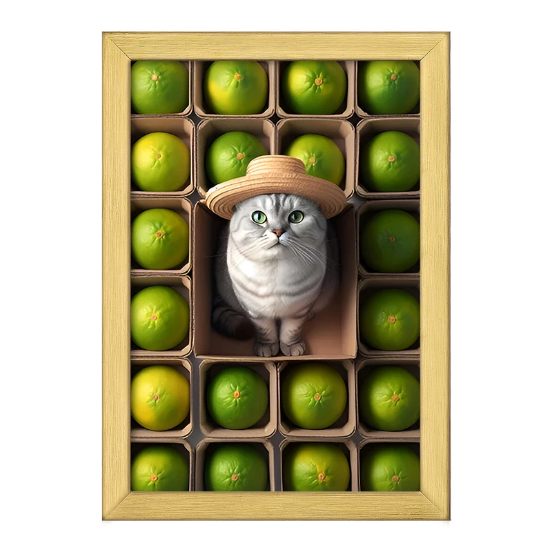 تابلو خندالو طرح گربه بامزه کد F7951