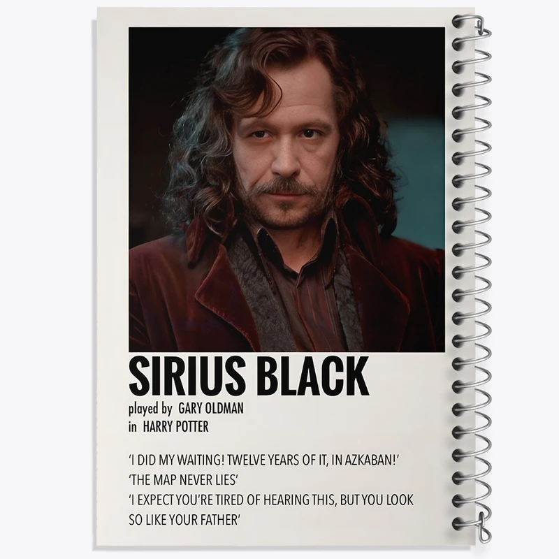دفتر شطرنجی 50 برگ خندالو طرح سیریوس بلک (Sirius Black) کد F13398