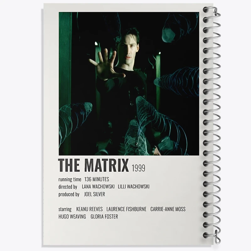 دفتر ژورنال نویسی 50 برگ خندالو مدل نقطه ای طرح ماتریکس (The Matrix) کد F13282