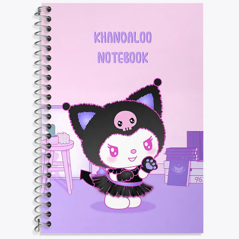 دفتر زبان دوخط 50 برگ خندالو طرح کرومی (Kuromi) کد N8987