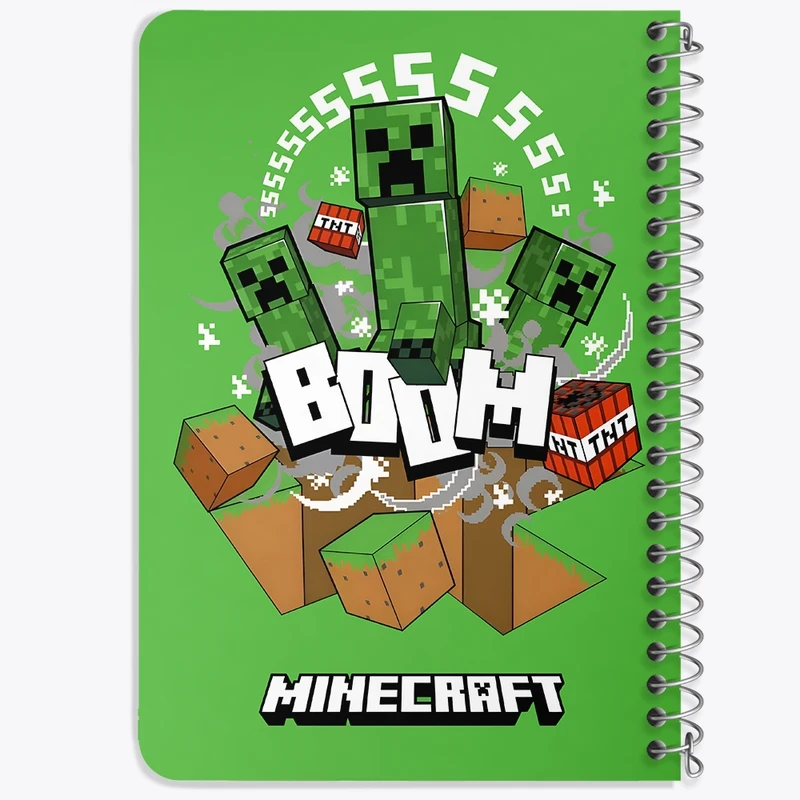 دفتر یادداشت 50 برگ خندالو طرح ماینکرافت (Minecraft) کد N5196