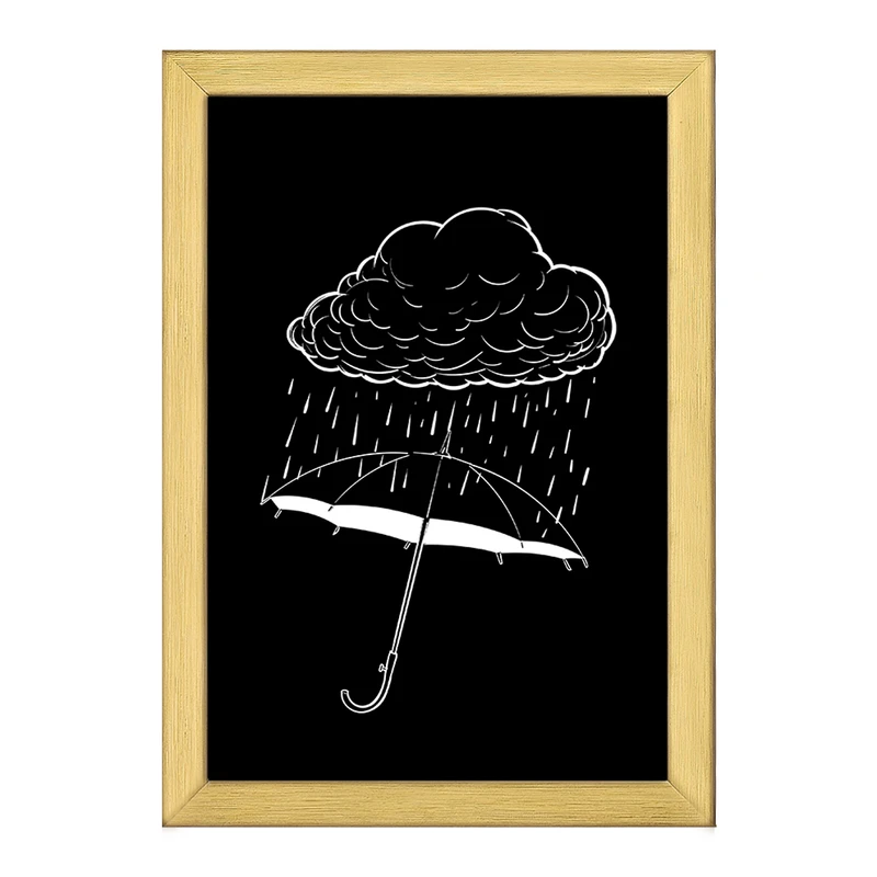 تابلو خندالو طرح ابر و باران کد F2540