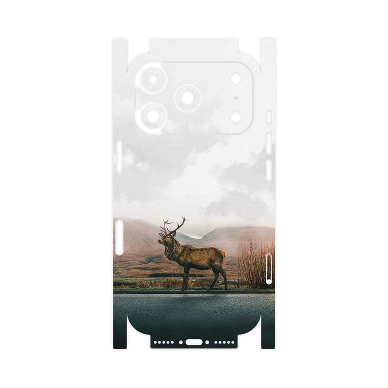 برچسب پوششی ماهوت مدل Horned_Deer-FullSkin مناسب برای گوشی موبایل اپل iPhone 17 Pro