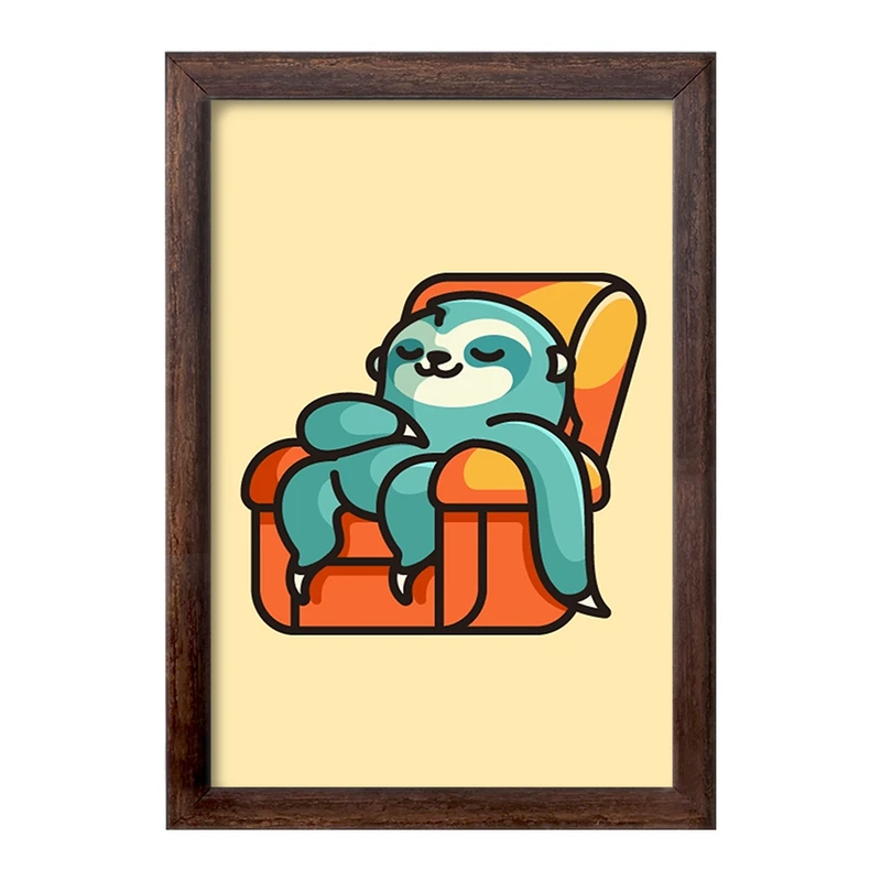 تابلو خندالو طرح  حیوانات بامزه تنبل کد 28365