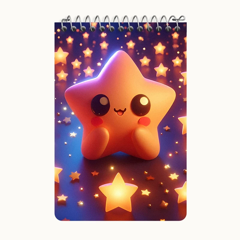 دفتر یادداشت 50 برگ خندالو طرح ستاره  کد F9581