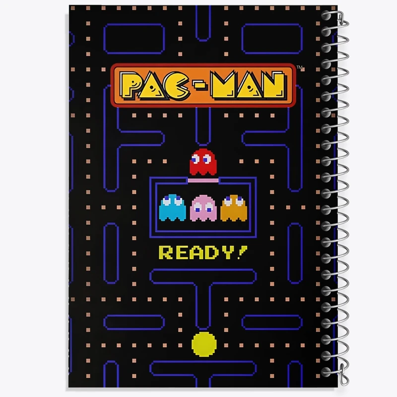 دفتر طراحی 50 برگ خندالو طرح پک من (Pac Man) کد N3520