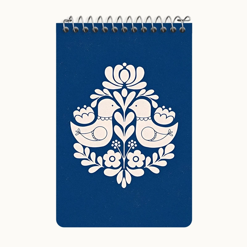دفتر یادداشت 50 برگ خندالو طرح گل و مرغ کد F4908