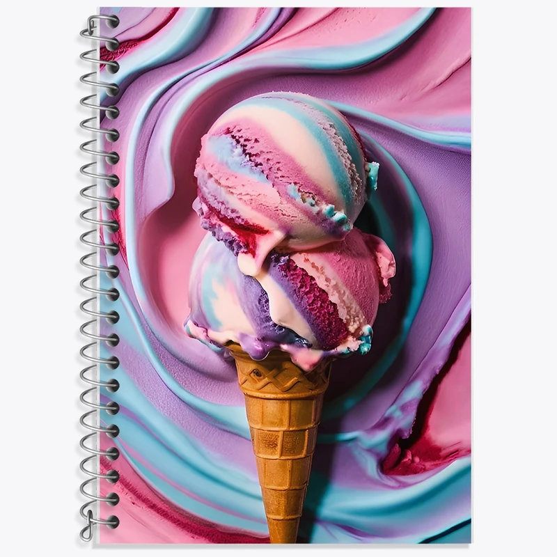 دفتر لغت 50 برگ خندالو طرح بستنی قیفی کد F11596