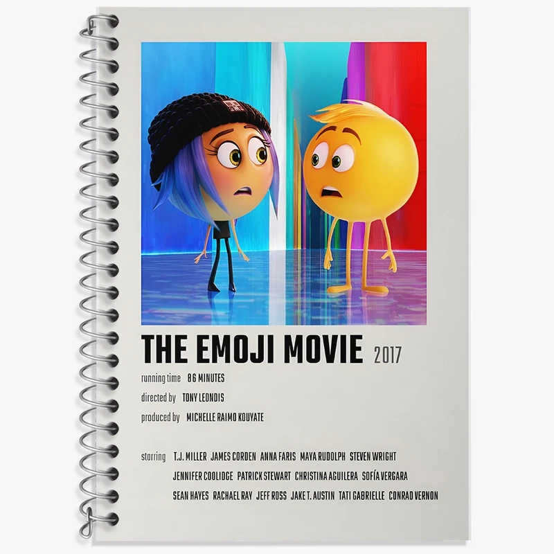 دفتر زبان 50 برگ خندالو مدل سه خط طرح فیلم ایموجی (The Emoji Movie) کد F13228