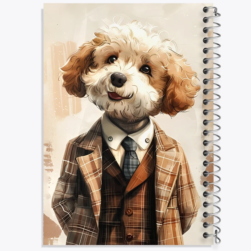 دفتر شطرنجی 50 برگ خندالو طرح سگ بامزه کد F12628