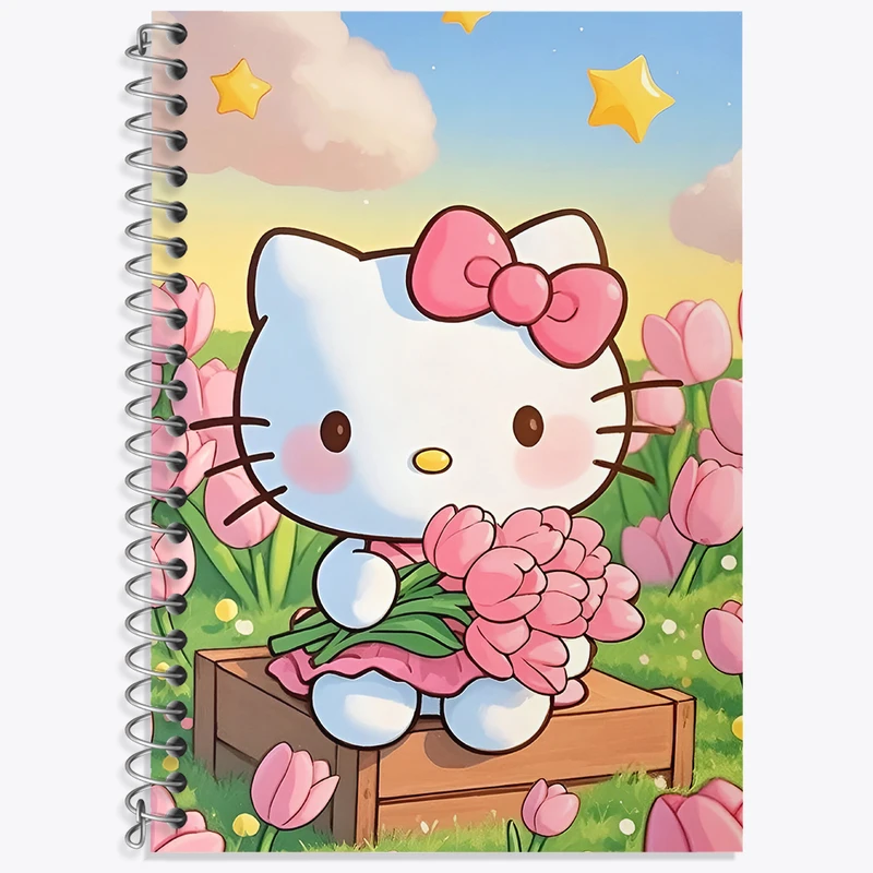 دفتر زبان دوخط 50 برگ خندالو طرح هلو کیتی (Hello Kitty) کد N9091